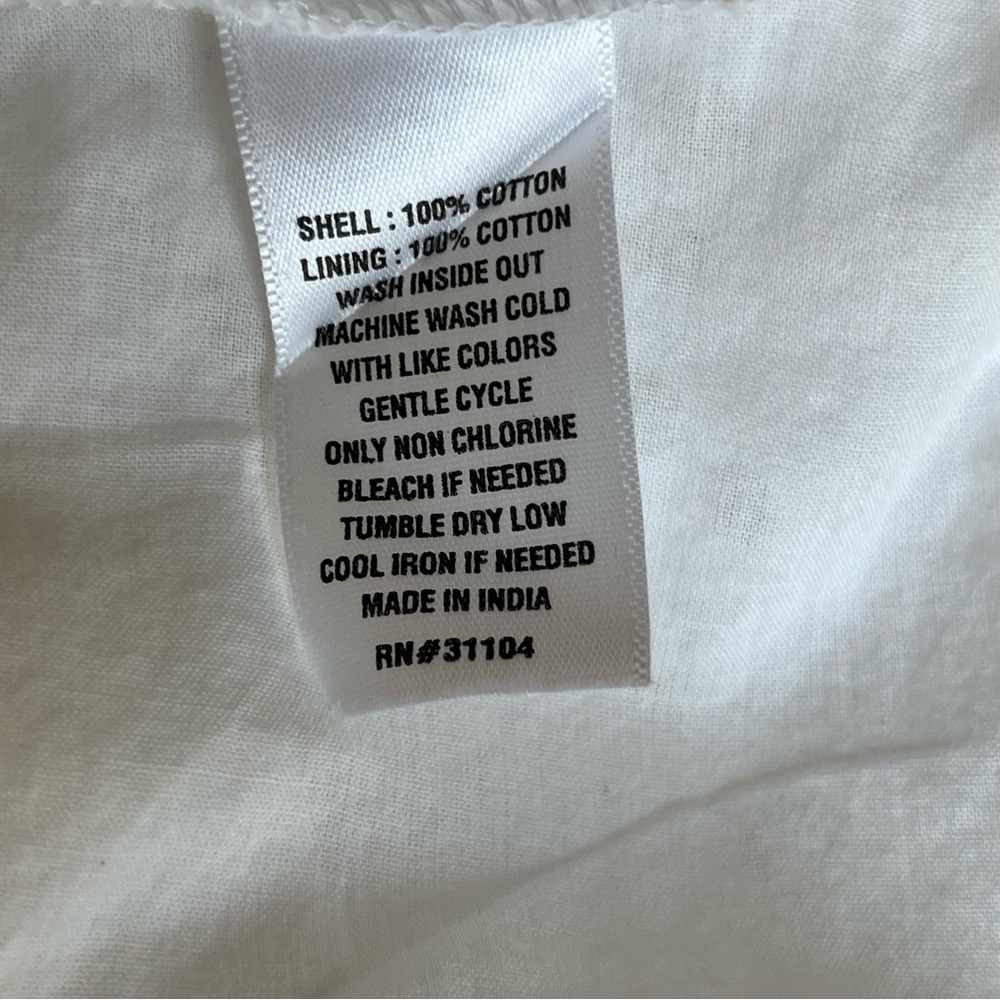 White eyelet sleeveless tiered midi dress, lined, cotton, beach dress, 8 - Picture 11 of 11